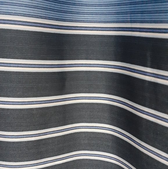 Loft (Ann Taylor) Women's Size XS Satin Shift Dress Blue Stripe - Picture 6 of 7